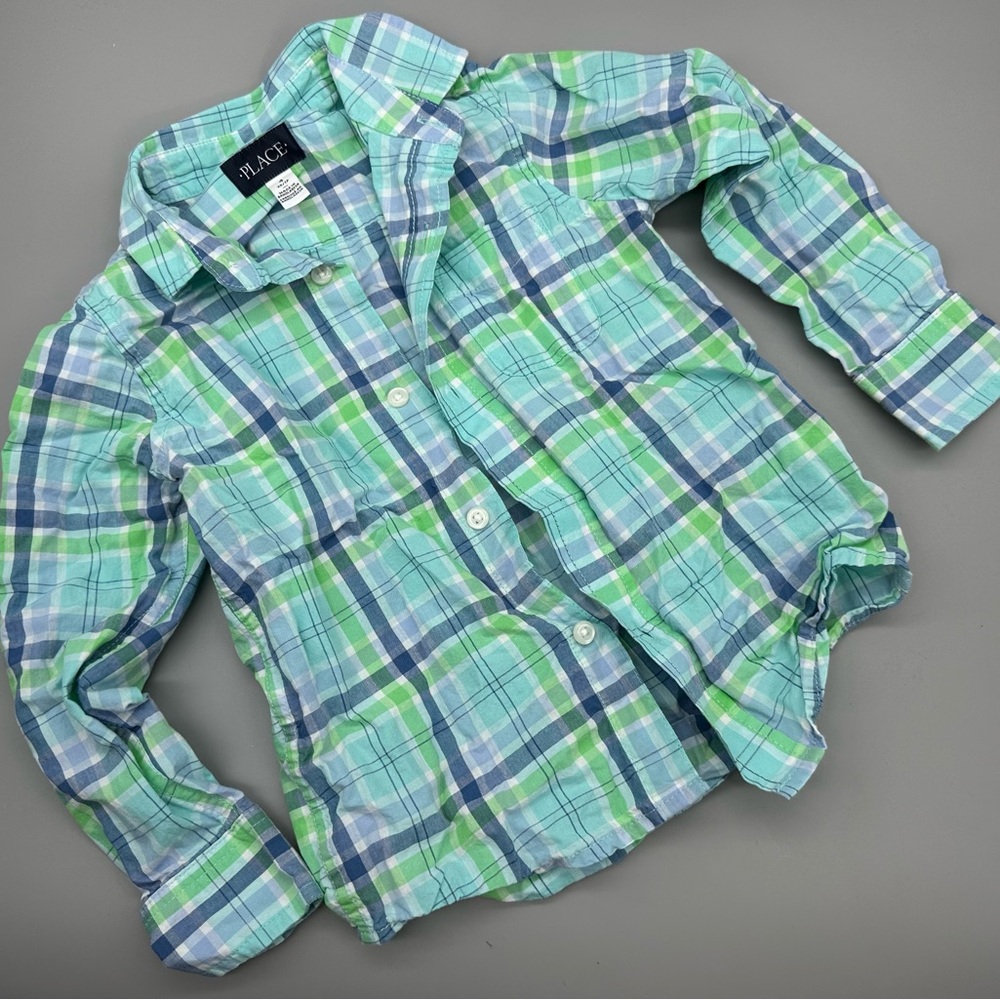 The Children's Place Toddler Boys Long Sleeve Woven Button Up Shirt